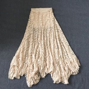 Gorgeous lace free people skirt.